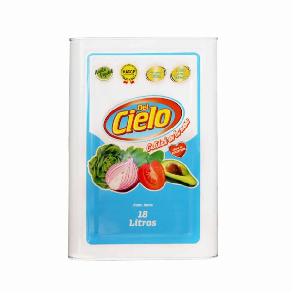 Aceite vegetal en lata 18 L Del Cielo - Imagen 1