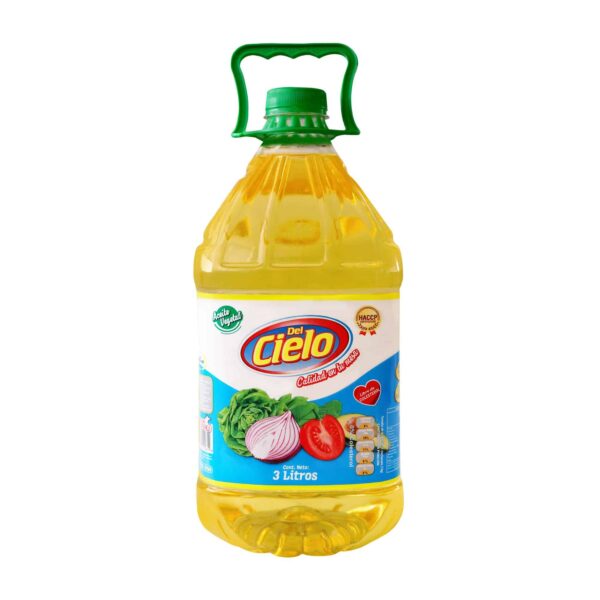 Aceite vegetal en botellón 3 L Del Cielo - Imagen 1