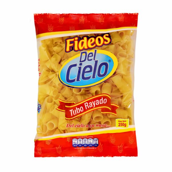 Fideos Tubo rayado 250 gr Del Cielo - Imagen 1